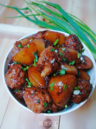肉丸烧土豆的做法步骤：8