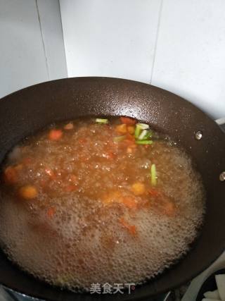 番茄年糕肉片汤的做法步骤：5