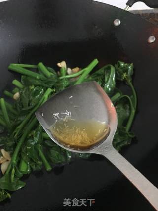 猪油渣炒芥蓝菜的做法步骤：8