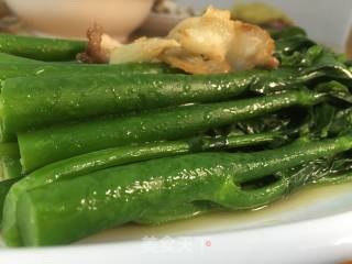 猪油渣炒芥蓝菜的做法步骤：11