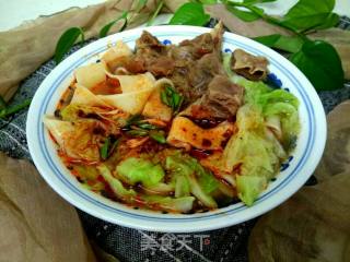 香辣牛肉宽面条的做法步骤：16