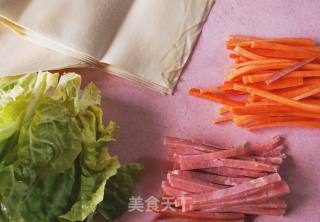 蔬菜豆皮卷的做法步骤：1