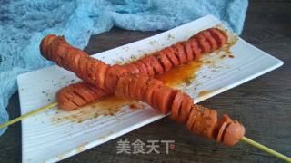 炸香肠的做法步骤：7