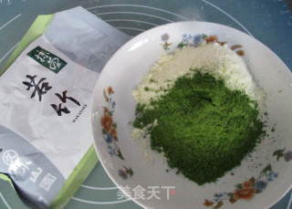 抹茶雪花酥的做法步骤：1