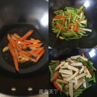 芹菜炒豆腐干的做法步骤：3