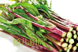 醋香红菜芯──“鱼儿厨房”私房菜的做法步骤：1