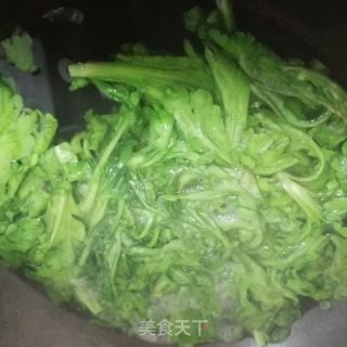 筒蒿菜炒笋丝的做法步骤：6