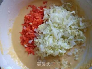 蔬菜鸡蛋饼的做法步骤：6