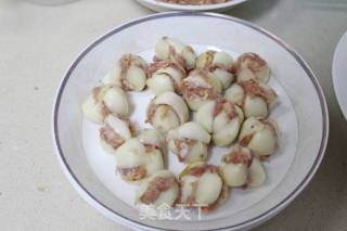蒸蒸日上——百合蒸肉的做法步骤：9