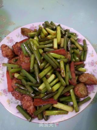 土豆丸子炒蒜苔的做法步骤：12