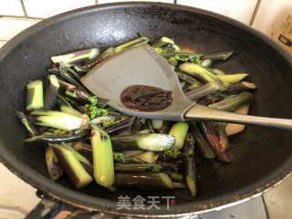 XO酱炒紫菜苔的做法步骤：6
