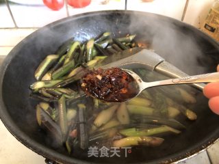 XO酱炒紫菜苔的做法步骤：7