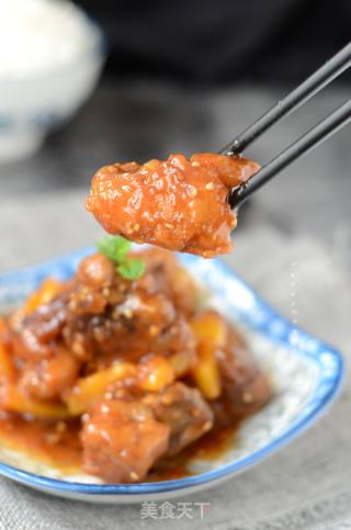 菠萝咕咾排骨的做法步骤：12
