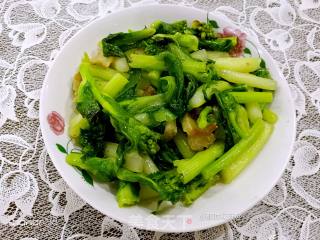 腊肉白菜苔的做法步骤：10
