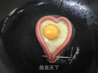 爱心火腿鸡蛋的做法步骤：6