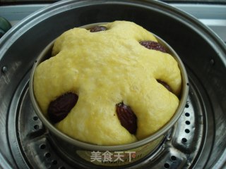 南瓜红枣发糕的做法步骤：6