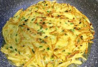 #做饼#千丝万缕鸡蛋土豆丝饼的做法步骤：5