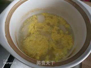 米酒蛋花煮糍粑的做法步骤：6