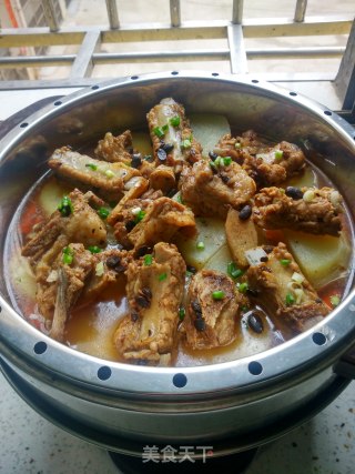 土豆蒸排骨的做法步骤：7