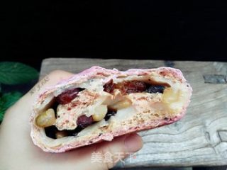 粉色少女心 免揉麻薯欧包的做法步骤：5