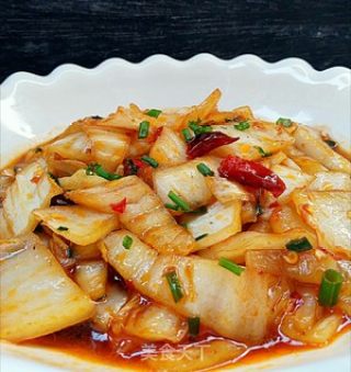 超级下饭菜——酸辣白菜梗的做法步骤：5