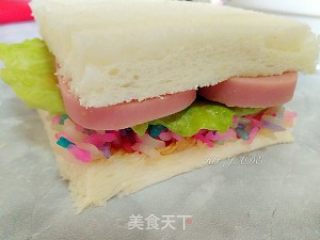 花米三明治的做法步骤：3