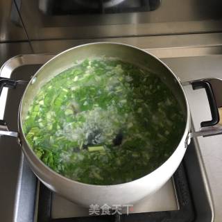 皮蛋青菜粥的做法步骤：6
