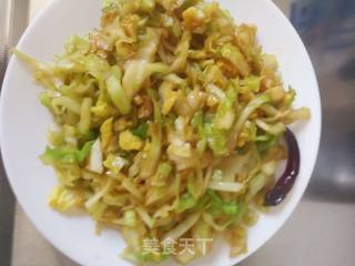 清炒圆白菜的做法步骤：9