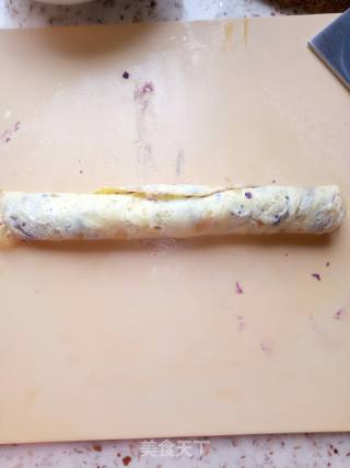 宝宝辅食＃紫薯鸡蛋卷的做法步骤：7