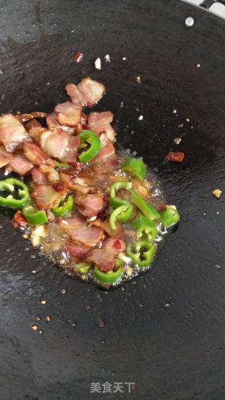花菜炒腊肉的做法步骤：4