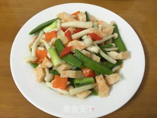 墨鱼胶炒时蔬的做法步骤：14