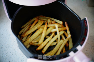 黑胡椒芝士薯条的做法步骤：8