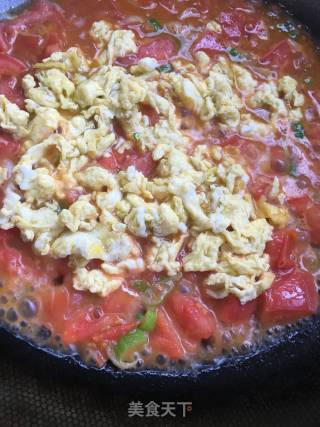 番茄炒蛋捞面的做法步骤：7
