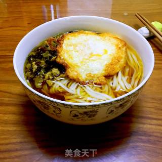 雪菜鸡蛋面的做法步骤：11