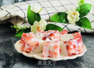 #花样美食#—椰香草莓奶冻的做法步骤：9