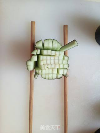 菊花茄子的做法步骤：3