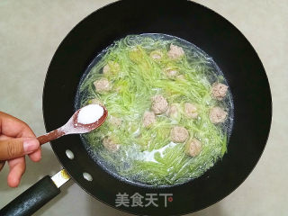 青萝卜丸子汤的做法步骤：11