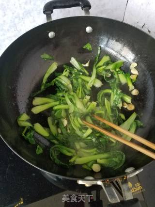 素炒油菜的做法步骤：5