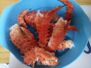 花样美食 帝王蟹沙拉酱完美邂逅的做法步骤：2