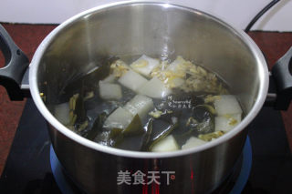 海带丝花蛤汤的做法步骤：8