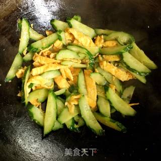 黄瓜炒鸡蛋的做法步骤：11