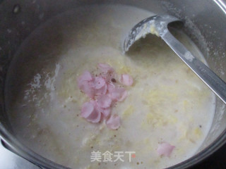 奶清麦片桃花粥的做法步骤：7