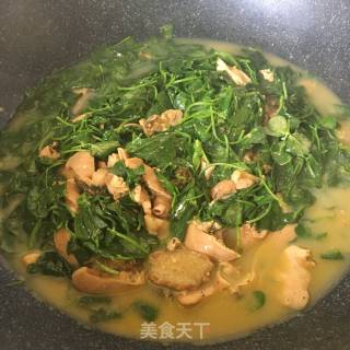 蚌肉金花菜的做法步骤：7