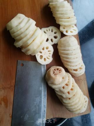 煎香菇莲夹的做法步骤：6