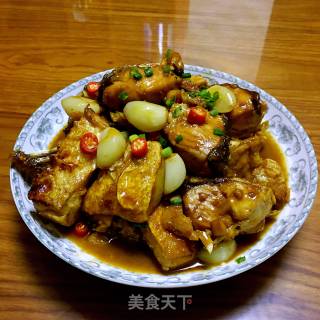 蒜子烧鱼块的做法步骤：15