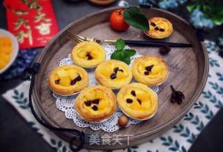 #新年甜点#超级奶香巧克力黄桃蛋挞的做法步骤：13