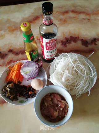 回味炒饵丝的做法步骤：1
