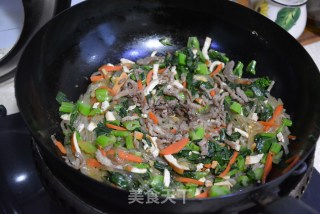 菜心炒粉丝的做法步骤：8