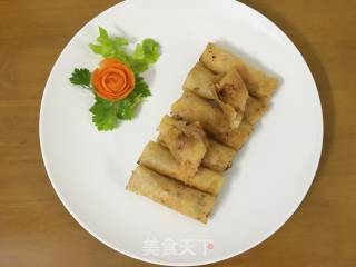炸虾春卷的做法步骤：10