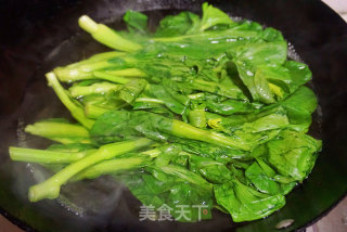 菜心黑豆腐的做法步骤：2